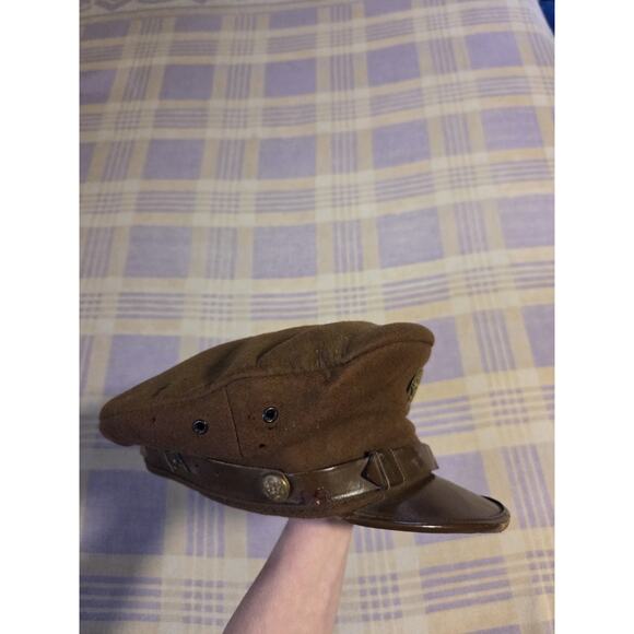WWII US Wool Army Enlisted Man Service Visor Continental Hat Cap Co 30s 40s 50s